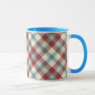 Heffalump Rouge Bleu Beige Plaid Coffee Mug