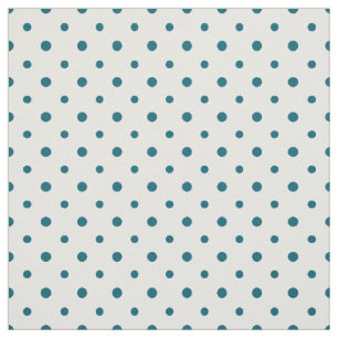 Heffalumps Pois bleu marine sur tissu blanc