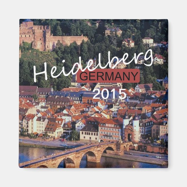 Heidelberg Allemagne Souvenir Magnet Changement An (Devant)
