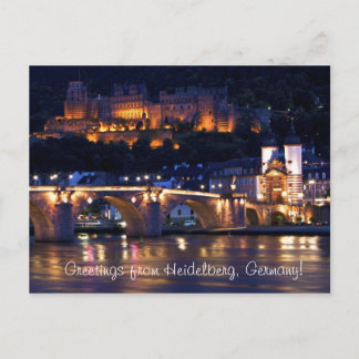 Heidelberg la carte postale de nuit