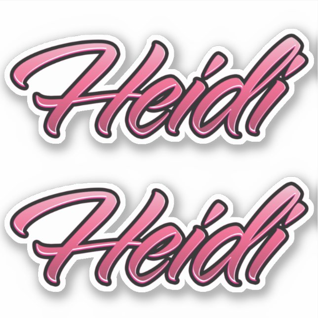 Heidi autocollant rose délavé Stickerset (Devant)