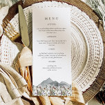 HEIDI Boho Fleur sauvage Mountain Dinner Cartes de<br><div class="desc">La collection de Mariages HEIDI présente des fleurs sauvages d'aquarelle boho à la base d'une montagne. Cette oeuvre est associée à une combinaison de polices serif intemporelle qui crée un look bohème moderne. Achetez la collection HEIDI complète pour l'ensemble de l'événement.</div>