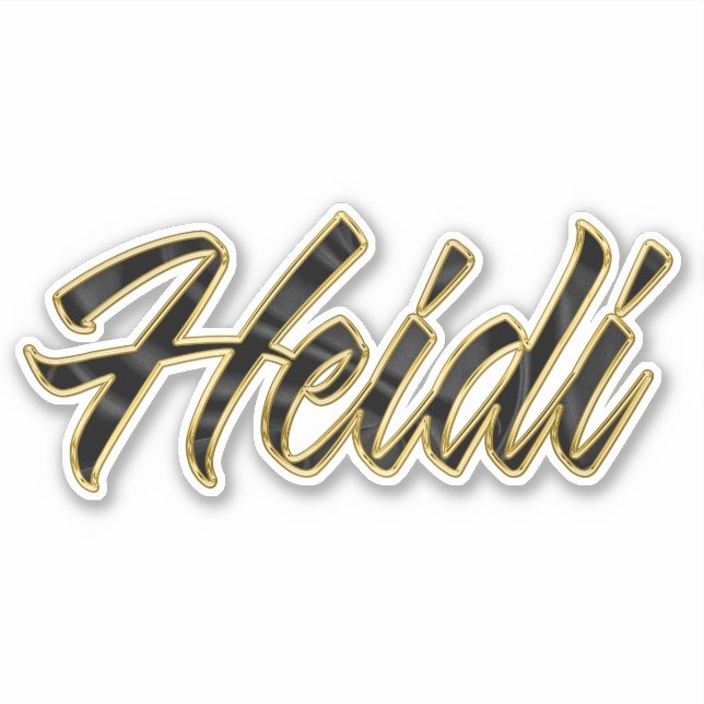 Heidi or noir Lettrage Autocollant Stickers (Devant)
