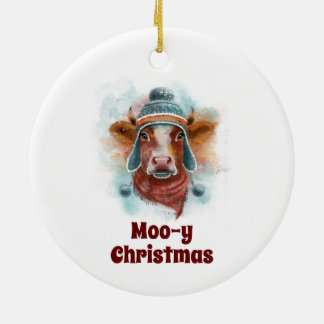 Heifer Dans Un Ornement De Noël Casquette