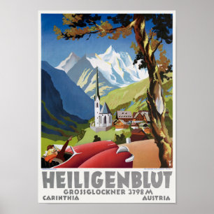 Heiligenblut Autriche Poster vintage