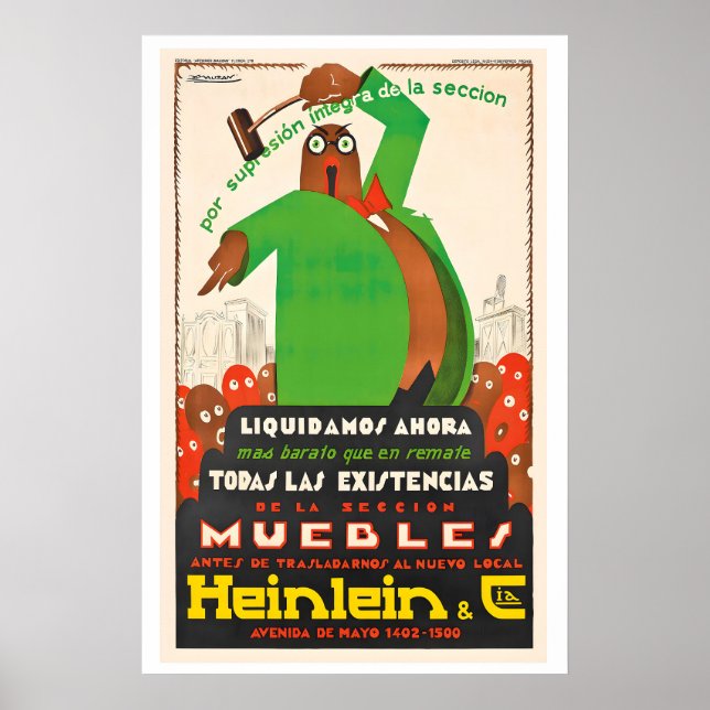 Heinlein & Cia Vintage Advertising Poster by (Devant)