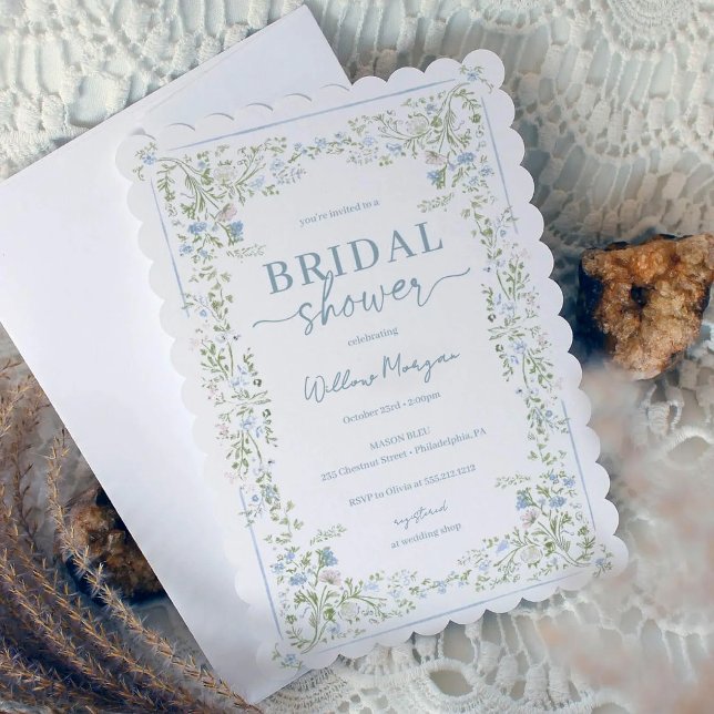 Heirloom Hydrangea Bridal Shower Invitation (Créateur téléchargé)