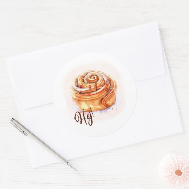 Hej ! Sticker Kanelbullar Fika (Enveloppe)