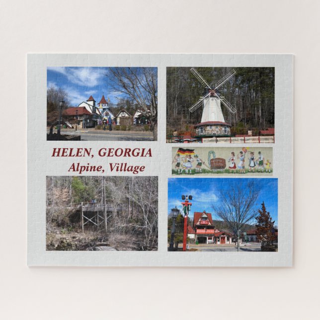Helen, Géorgie Alpine Village puzzle (Horizontal)