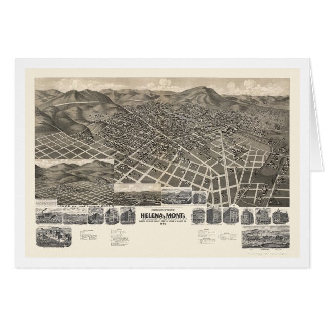 Helena, carte panoramique de la TA - 1890 (Devant horizontal)