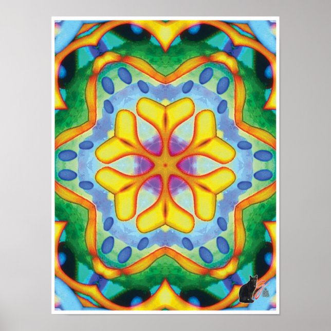 Helios Kinetic Collage Kaleidoscope Poster (Devant)