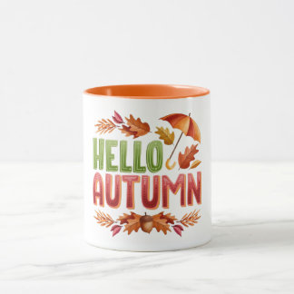 Hello Autumn Two-Tone Mug | Cozy Fall Gift
