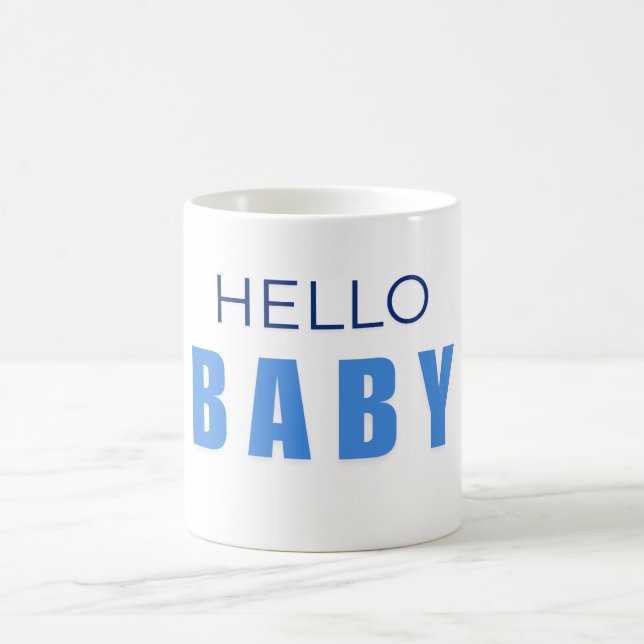 Hello Baby boy Shower Mug (Centre)
