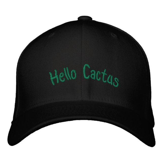 Hello Cactus Funny Casquette brodé (Devant)