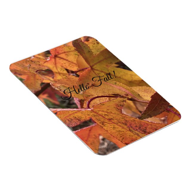 "Hello Fall!" Refrigerator Magnet (Côté Droit)