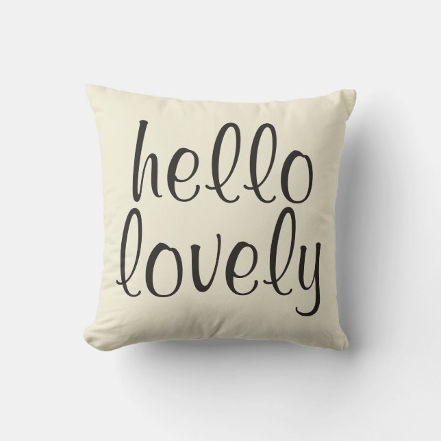 Hello Lovely Coussin (Recto)