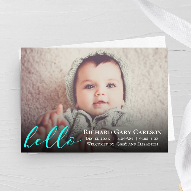 Hello Photo Baby Faire-part de naissance (Créateur téléchargé)