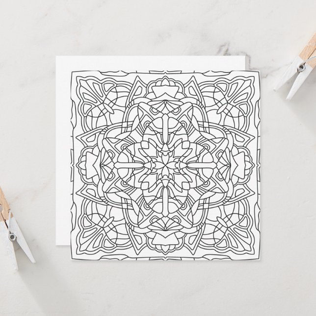 Hello Spring : Mandala géométrique (Devant/Arrière en situation)