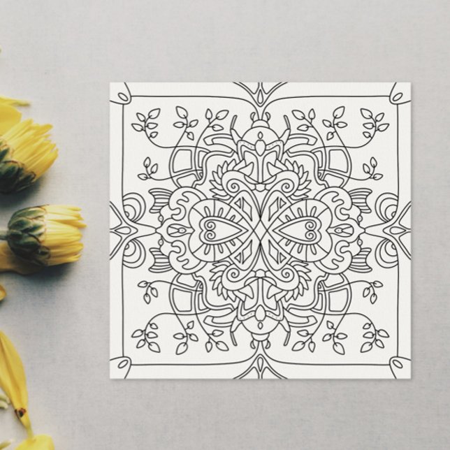 Hello Spring : Page Coloriage inspirée de la natur (Créateur téléchargé)