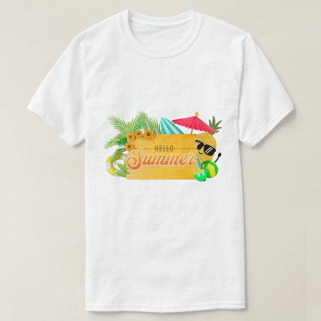 Hello Summer – T-shirt Tropical Évasion (Design devant)