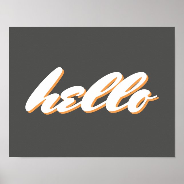 hello typographie mot art poster (Devant)