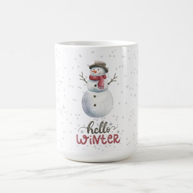 "Hello Winter" Snowman mug (Centre)