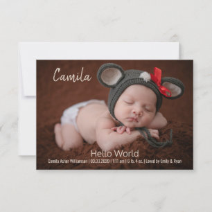 Hello World Baby Cartes photos