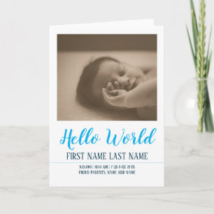 Hello World - faire-part de naissance avec photo