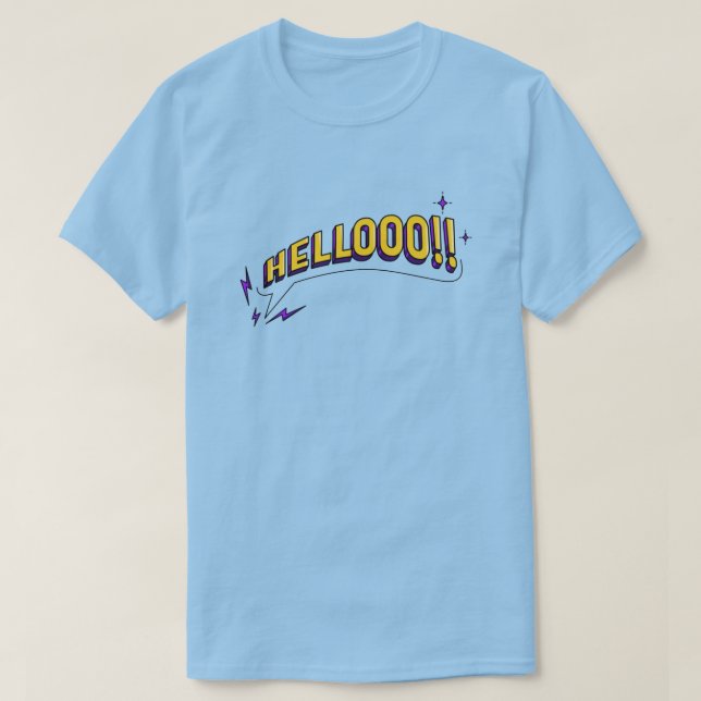 HELLOOO ! ! T-shirt - bleu (Design devant)