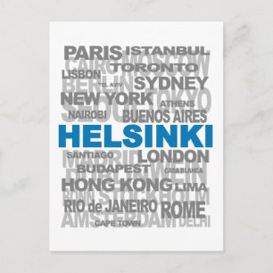 HELSINKI et d'autres villes carte postale