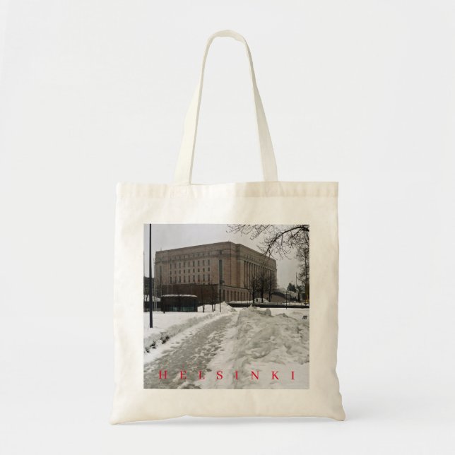 Helsinki Finnish Parliament Building view tote bag (Devant)