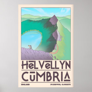 Helvellyn Cumbria décoration murale Poster de voya