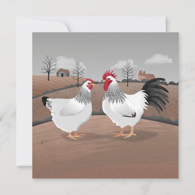 Hen & Rooster Card (Devant)