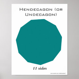 Hendecagon ou Undecagon Poster en Polygon