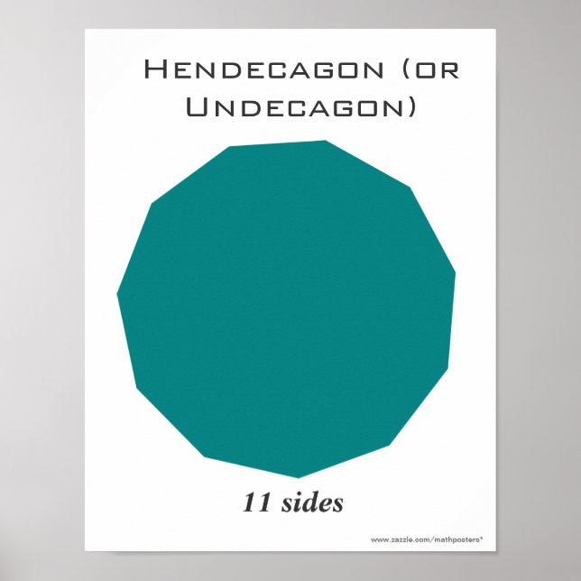 Hendecagon ou Undecagon Poster en Polygon (Devant)