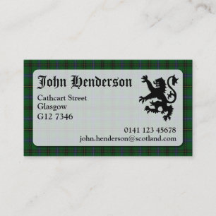 Henderson Tartan Carte de visite