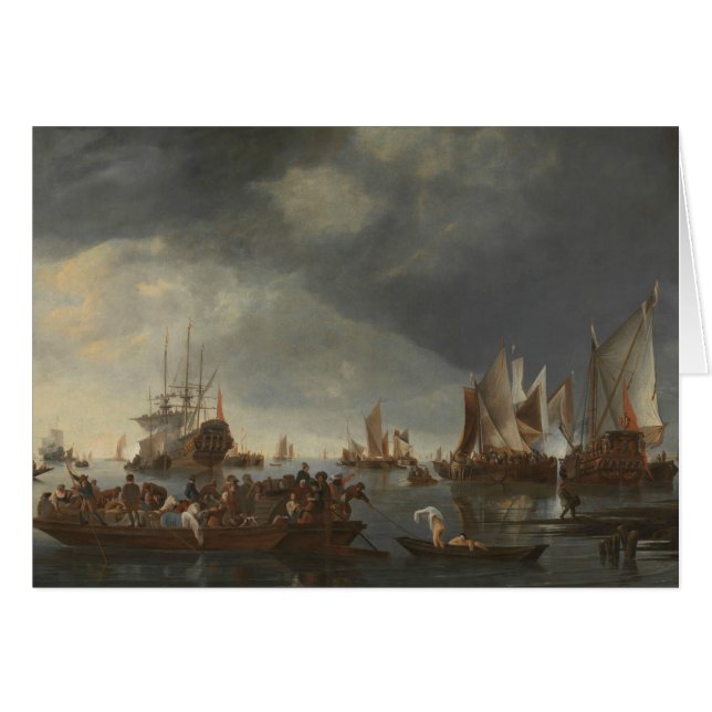 Hendrick Dubbels - Port avec voiliers (Devant horizontal)