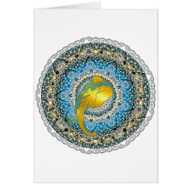 Henna Elephant Mandala Ganesha Cadeaux Mindfulness (Devant)