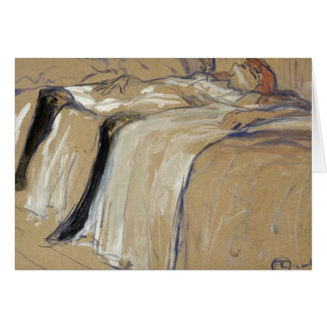 Henri de Toulouse-Lautrec | Femme allongée sur son (Devant horizontal)