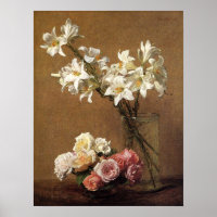 Henri Fantin-Latour Roses and Lilies Poster
