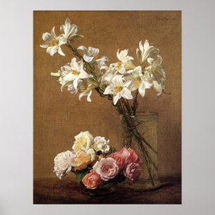 Henri Fantin-Latour Roses and Lilies Poster