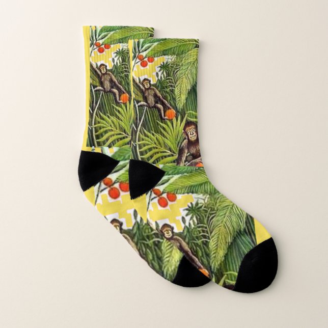 Henri Rousseau, Deux singes dans la jungle, Chauss (Paire)