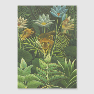Henri Rousseau Jungle Tropical Lion Impression Vin
