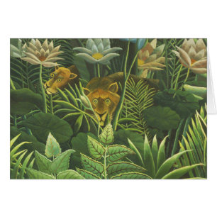 Henri Rousseau Jungle Tropical Lion Impression Vin