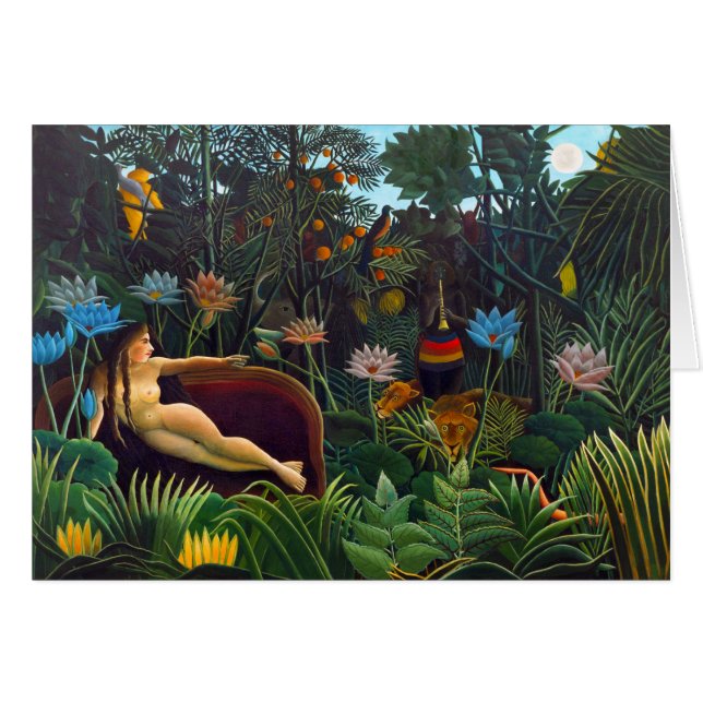 Henri Rousseau The Dream 1910 CC1144 Carte de voeu (Devant horizontal)