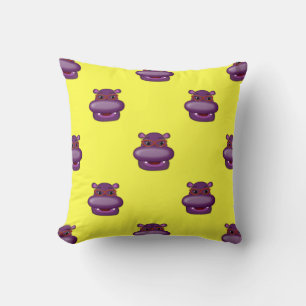 Henrietta Hippo Tête Jaune Oreiller Jaune