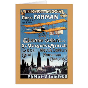 Henry Farman pilote l'affiche de promo d'homme de