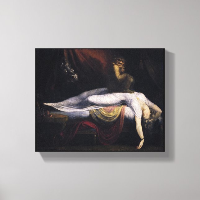 Henry Fuseli Le Cauchemar Peinture Toile Art (Recto)