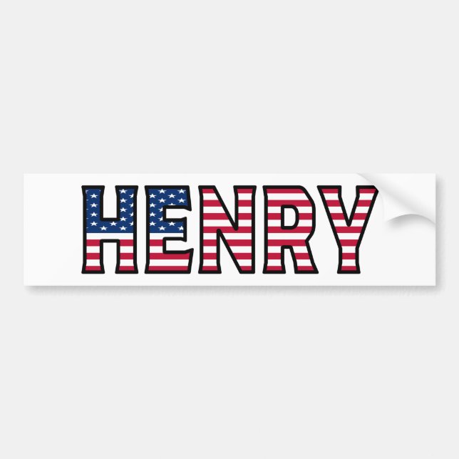 Henry Nom Vorname USA Aufkleber Sticker Auto (Devant)
