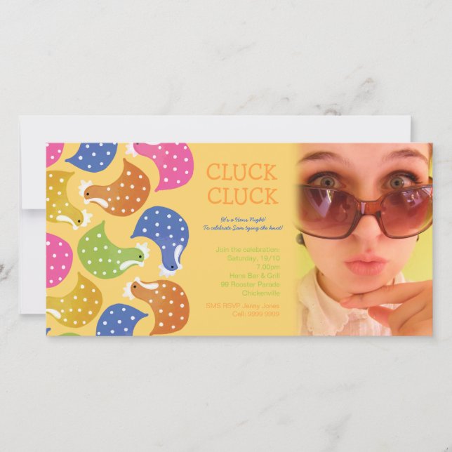 Hens Night Bachelorette Party Événement Photo Invi (Devant)